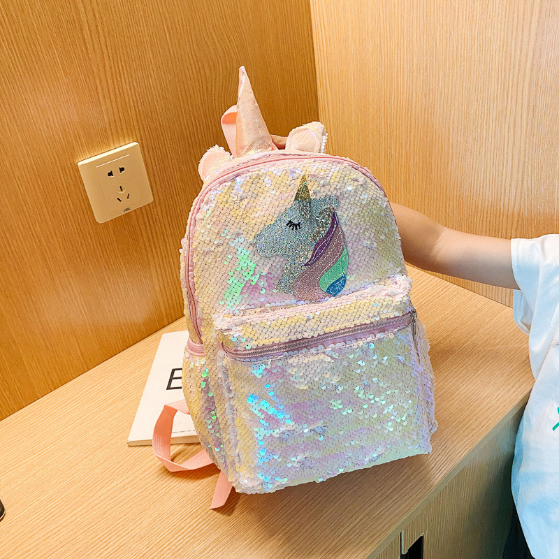 Mochila de lentejuelas rosa co - School Backpack Teen reseña y precio