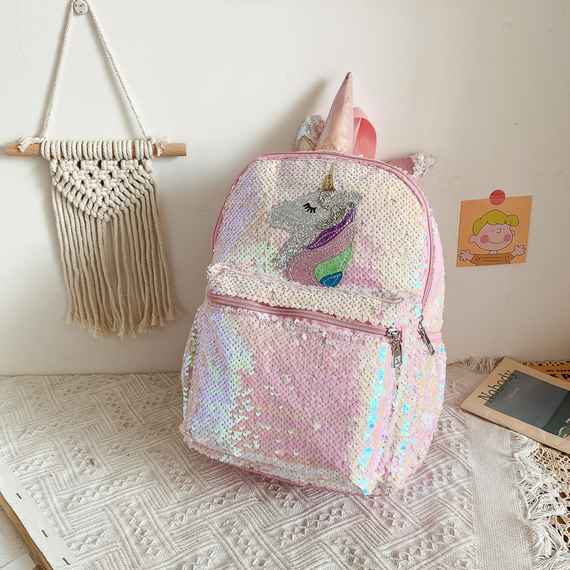 Mochila de lentejuelas rosa co - School Backpack Teen reseña y precio