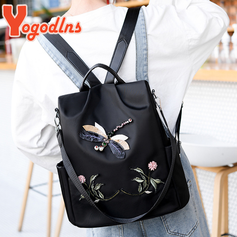 Mochila Yogodlns con bordado a - Fashion Backpack Women reseña y precio